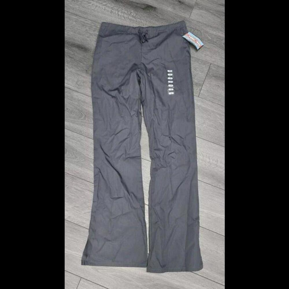Pewter Cherokee Scrubs Workwear Natural Rise FlareLeg Drawstring Pant 4101 PWTW